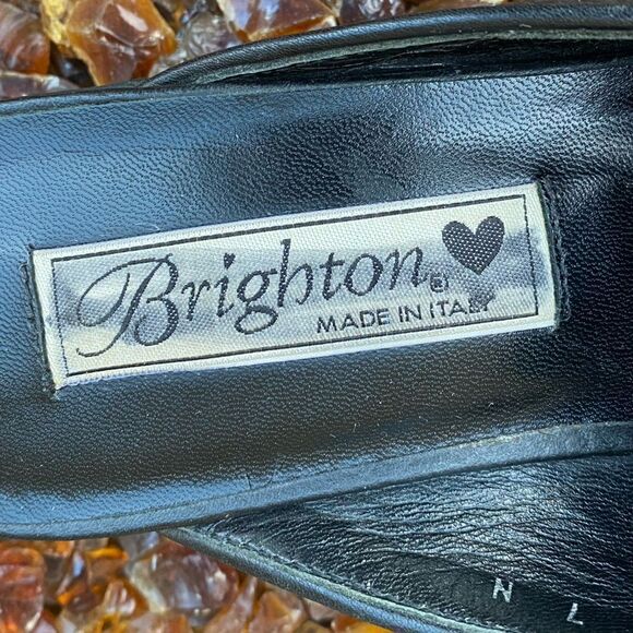 Brighton Lucy Black Lucy Slip On Loafers w/Western Beaded Strap. Size 7N Boho - Picture 9 of 9